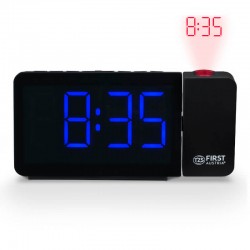 First Austria FA-2419-BU Μαύρο Ψηφιακό Ξυπνητήρι, Ραδιόφωνο FM και Προτζέκτορα